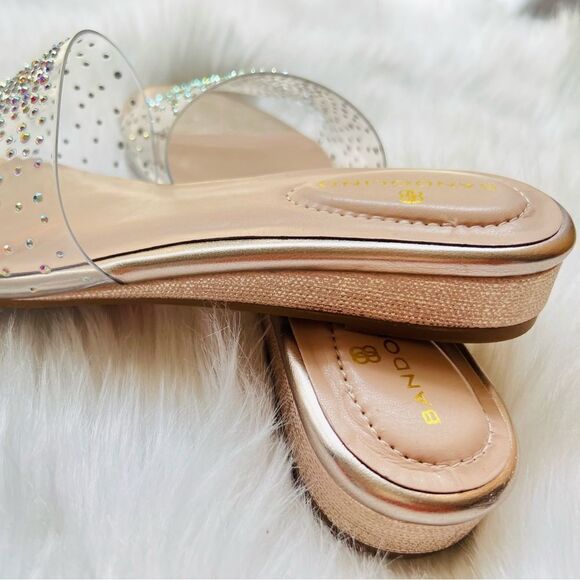 Bandolino Kenzo clear embellished slide Sandal - Picture 8 of 9